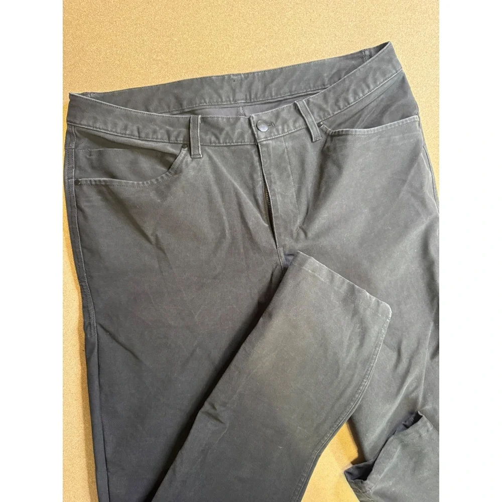 Lululemon ABC Pant Classic Black 34 LM5ABOS Warpstreme 5 Pocket Trouser Mens 32L